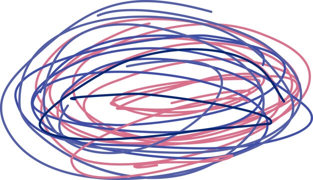 pen colorful scribble shape