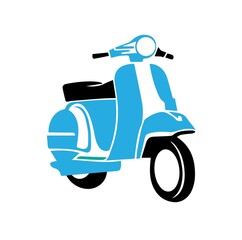 scooter Moped Motorcycle, motor, blue, Motorcycle vector, Motorcycle cartoon © Luna