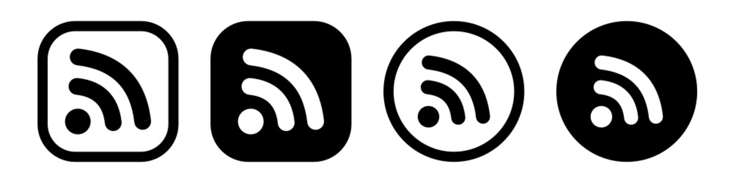  RSS icons. Vector illustration