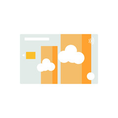 Vector bank card icon for websites.