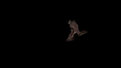 beautiful mature woman with short red hair and torn black shirt and in panties poses on a dark background, 3D illustration