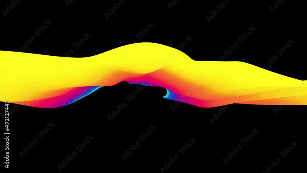 Aufkleber orange purple colorful gradient background. seamless loop 4k. abstract wave color flow. motion liqui