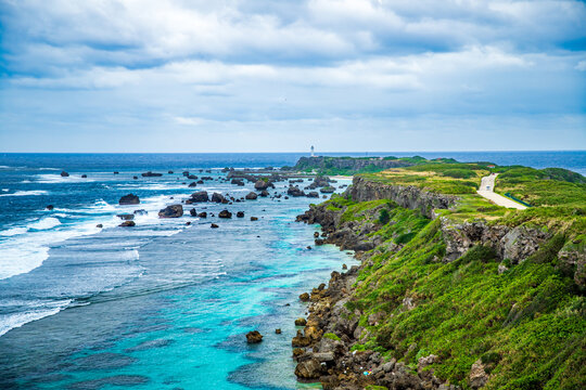 写真　風景　全紙サイズ　沖縄宮古島東平安名崎『翠玉のかなた』 写真 風景 全紙サイズ 沖縄宮古島東平安名崎『翠玉のかなた』