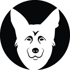 Fox pet head icon design for logo and others social media or business