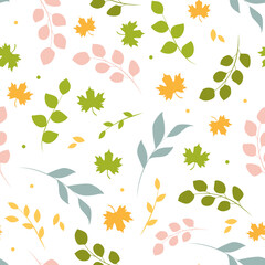 Leaves, Leaves Background, Autumn Leaves, Fall Wallpaper, Leaves Pattern, Seamless Repeat Autumn Fall November, Vector Illustration Background