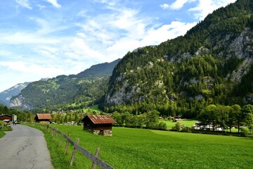 Gorgeous mountain landscape in Lauterbrunnen 
