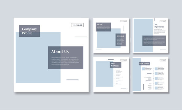 Real estate company profile social media post template