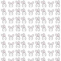 various cute easter bunnies background