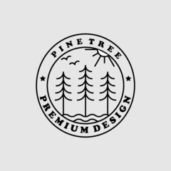 pine tree illustration icon symbol