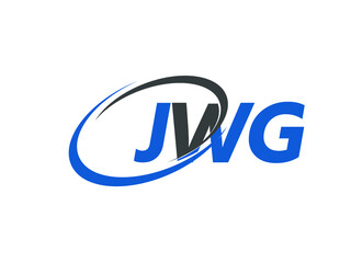 JWG letter creative modern elegant swoosh logo design