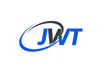 JWT letter creative modern elegant swoosh logo design