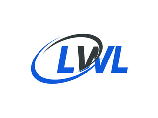 Obraz premium LWL letter creative modern elegant swoosh logo design