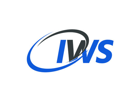 IWS letter creative modern elegant swoosh logo design