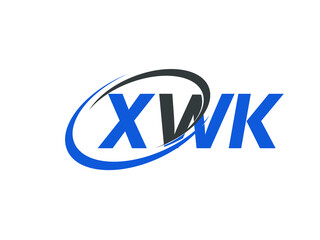 XWK letter creative modern elegant swoosh logo design