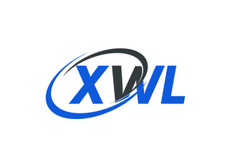 XWL letter creative modern elegant swoosh logo design