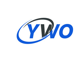 YWO letter creative modern elegant swoosh logo design