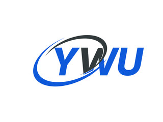 YWU letter creative modern elegant swoosh logo design