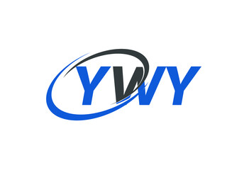 YWY letter creative modern elegant swoosh logo design