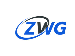 ZWG letter creative modern elegant swoosh logo design