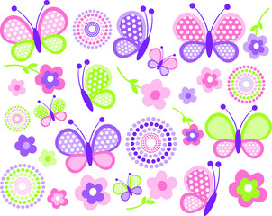 Pink Purple Butterflies