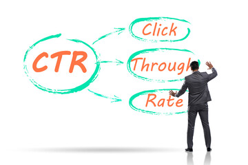 CTR click through rate concept with business people