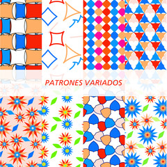 Fototapeta na wymiar patrones variados
