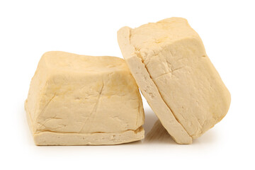 tofu on white background