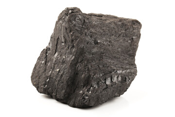 Coal on a white background