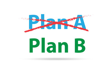 Concept of choosing between Plan A or Plan B