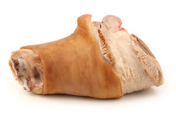 raw pork (leg) isolated on white background