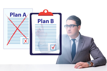 Concept of choosing between Plan A or Plan B