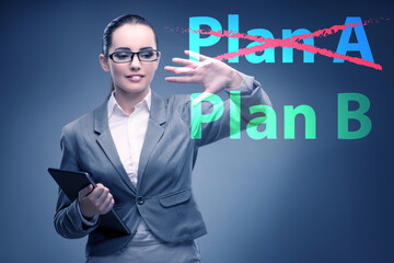 Concept of choosing between Plan A or Plan B