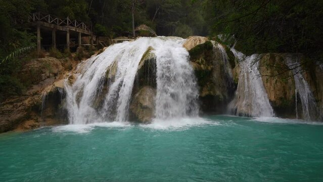 El Chiflon Cascade Waterfall Sigh in Mexico