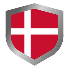 Obraz premium Danish flag shield
