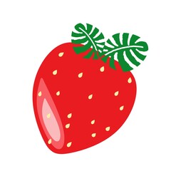 Illustration of a strawberry