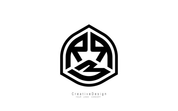 RRW letter logo design template vector