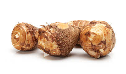 Taro on a white background