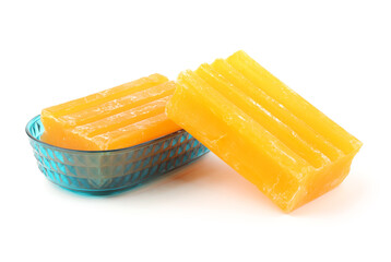 Soap on white background