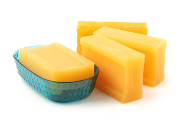 Soap on white background