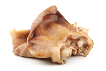pork ears on pure white background
