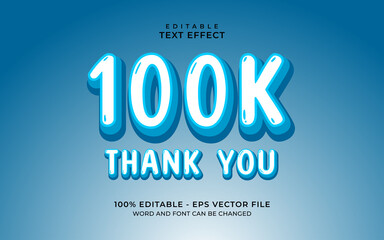 Thank you followers editable text effect