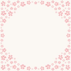 シンプル可愛い桜のフレーム