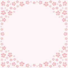 Fototapeta na wymiar シンプル可愛い桜のフレーム