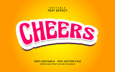 Cheers text effect - Editable text effect