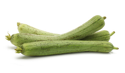 fresh loofah on the white background