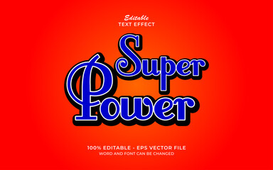Obraz premium Super power editable text effect