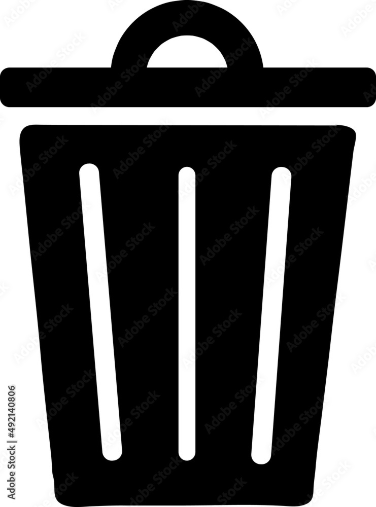 Poster : trash can icon vector on white background..eps
