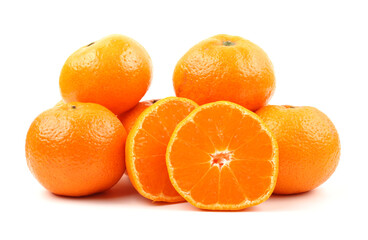 tangerine on a white background 