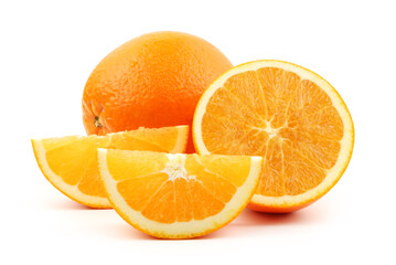 tangerine orange on white background 