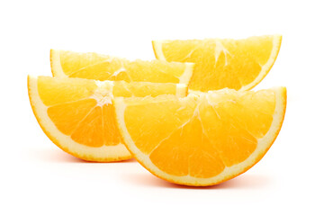 tangerine orange on white background 
